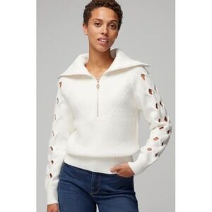 White House Black Market White Sweater